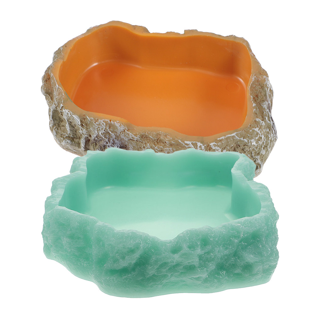 Water Dish Reptile - 2 Buah Mangkuk Makanan dan Air